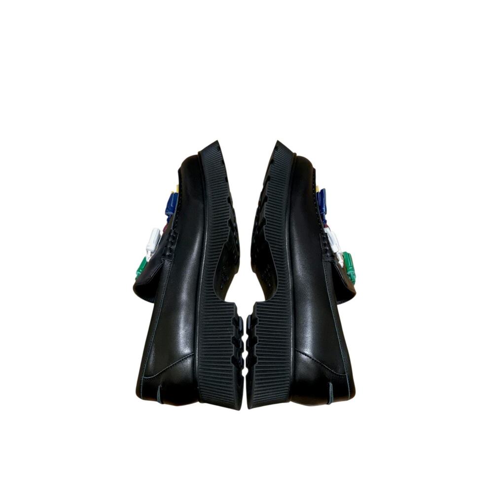 Charlotte Stone Chandler Black Retro Dopamine Tasseled Lug Sole Loafer - Picture 6 of 10